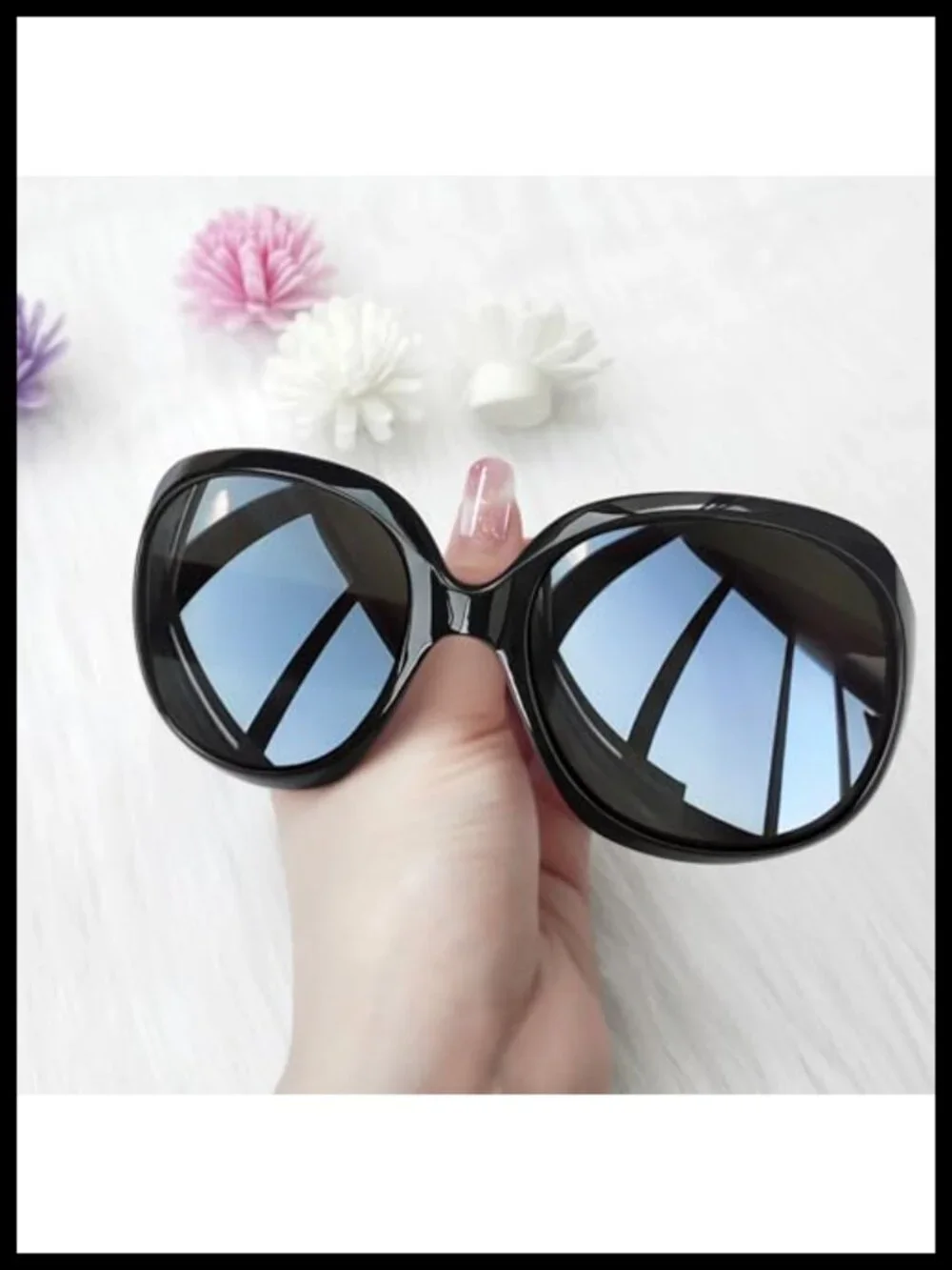 Oversized Polarized Butterfly Sunglasses UV400 Protection Women